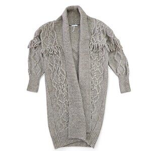 Stitchdrop Chunky Cable Knit Cardigan Women's Open Front Southwestern‎ Fray M